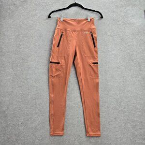 EGHT Women Activewear Pants S Brown Nylon Spandex Jogger Mountain Patch‎